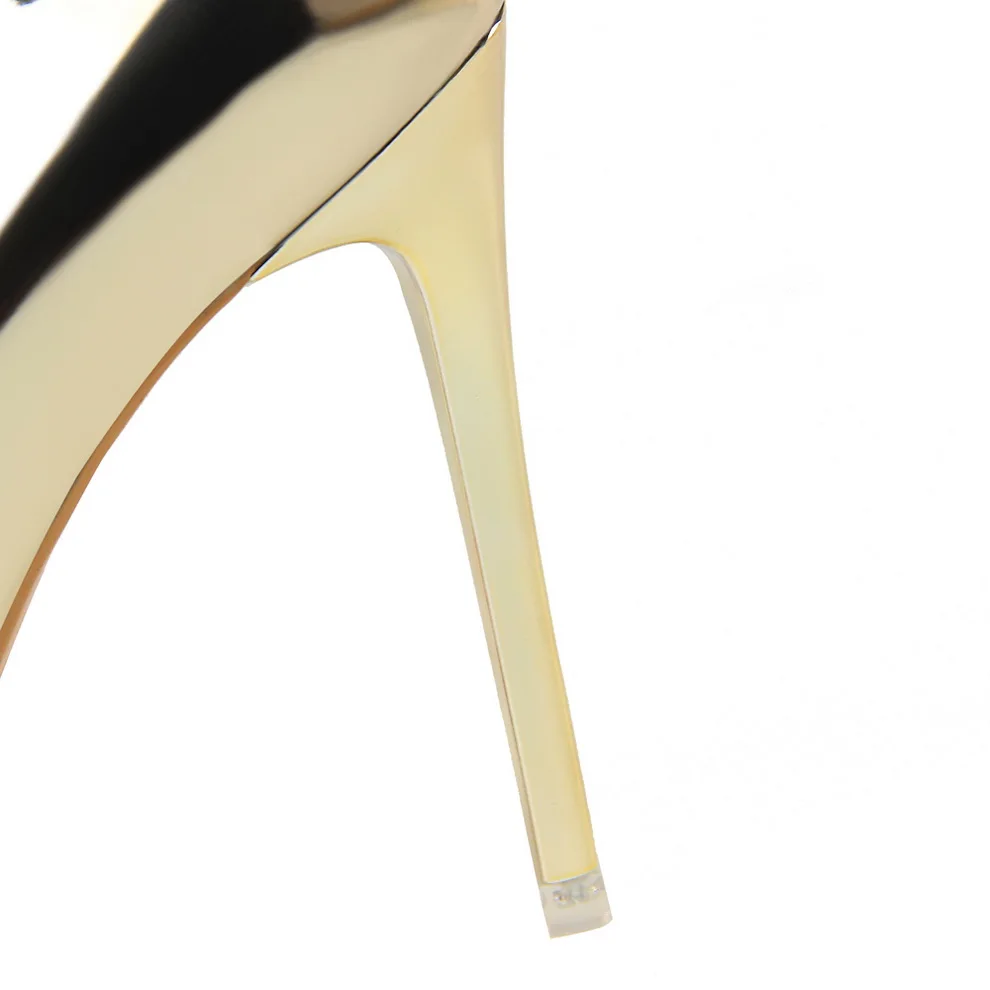 Большие размеры 43; женские блестящие туфли-лодочки на высоком каблуке 10,5 см золотистого цвета; роскошные женские туфли на шпильках; качественная обувь