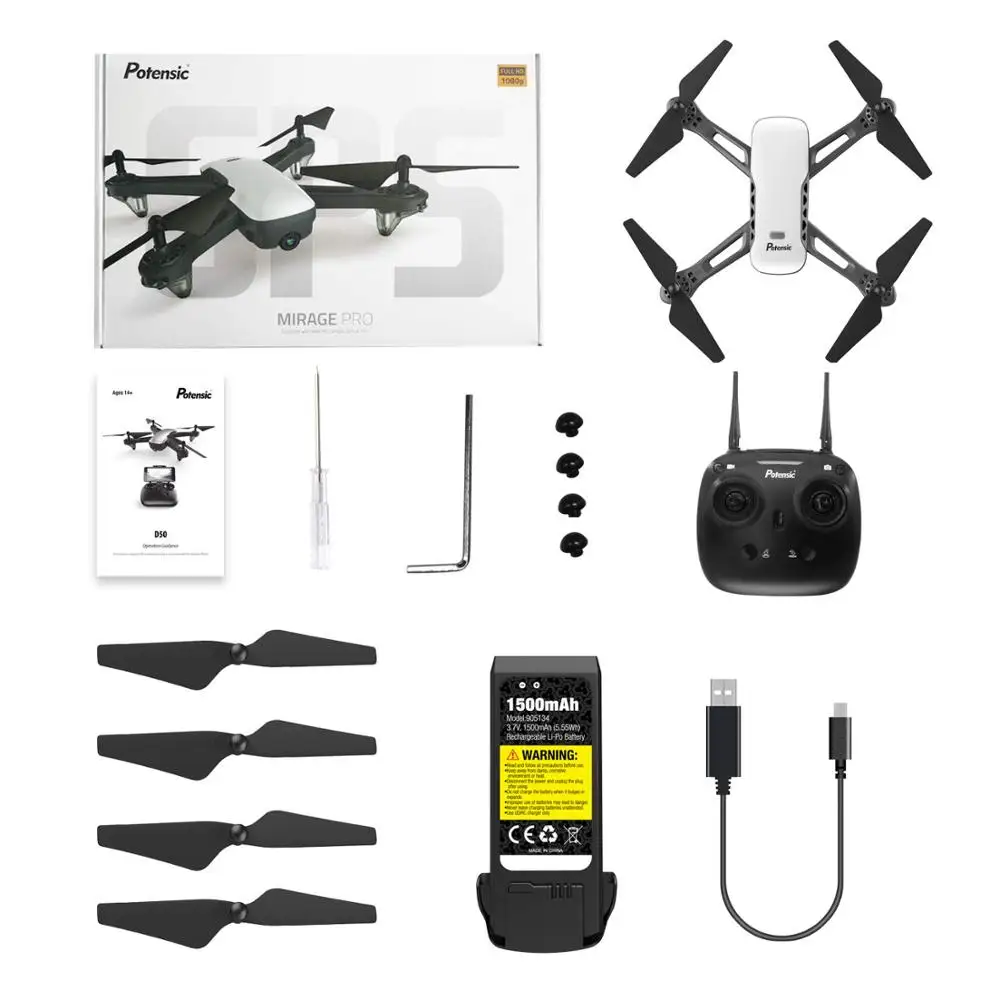 

Potenisc Professional RC Drones D50 Follow Me 5G 1080P Long Range With HD Camera GPS drone FPV Quadcopter