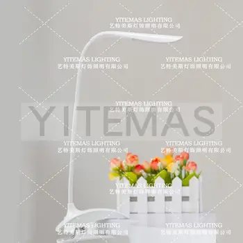 

LED clip desk lamp with touch switch and USB rechargeable for student kids office work,adjustable folding portable table lamp