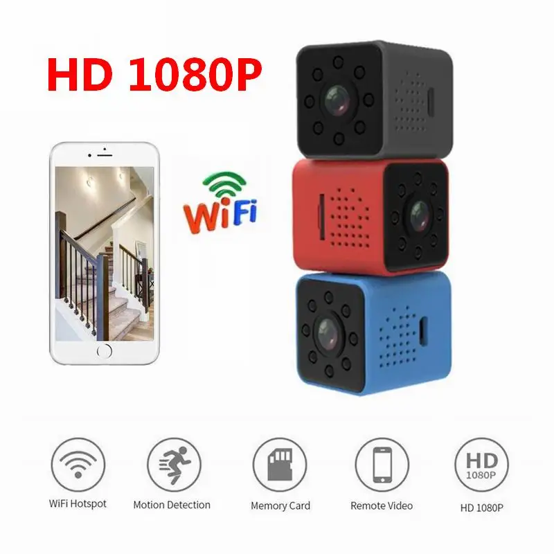 Водонепроницаемая мини-камера SQ23 HD wifi 1080P широкоугольная камера портативная Магнитная маленькая видеокамера ночного видения