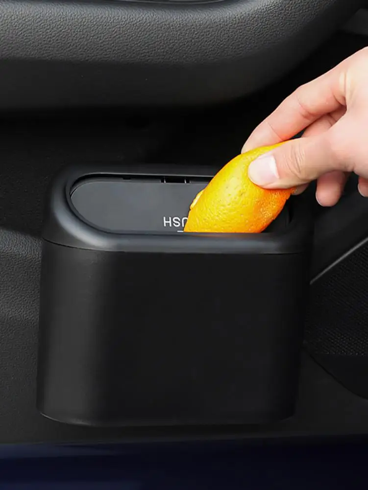 Car Auto Seat Back Door Trash Rubbish Can Garbage Dust Wastebasket w/Fixing Clip 