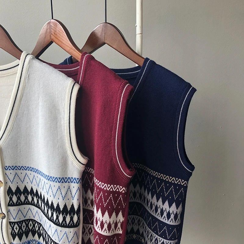GOPLUS Sweater Vest Korean Style Knitted V-neck Sleeveless Sweaters Pull Sans Manche Gilet Femme Pull Femme Nouveaute 2020