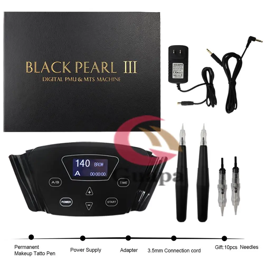 Многофункциональная тату машина Black Pearl III комплект полуперманентных ручек для