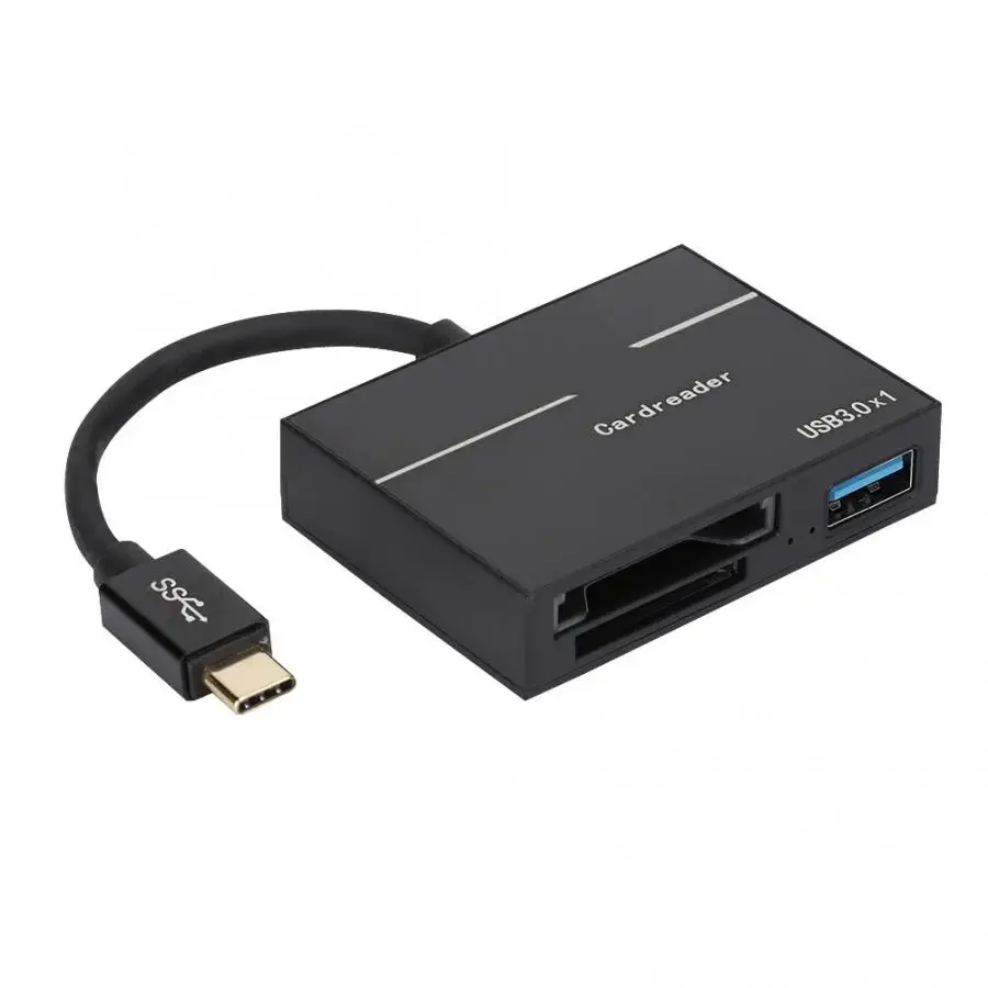 Для XQD USB-C кардридер USB 3,0 500mbs считыватель карт памяти с зеленым светодиодный для ноутбука - Цвет: Черный