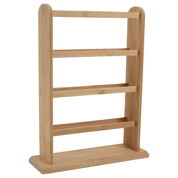

Wooden Jewellery Organizer Rack Earrings Holder Necklace Bracelet Stand Rotating Keyring Display Storage