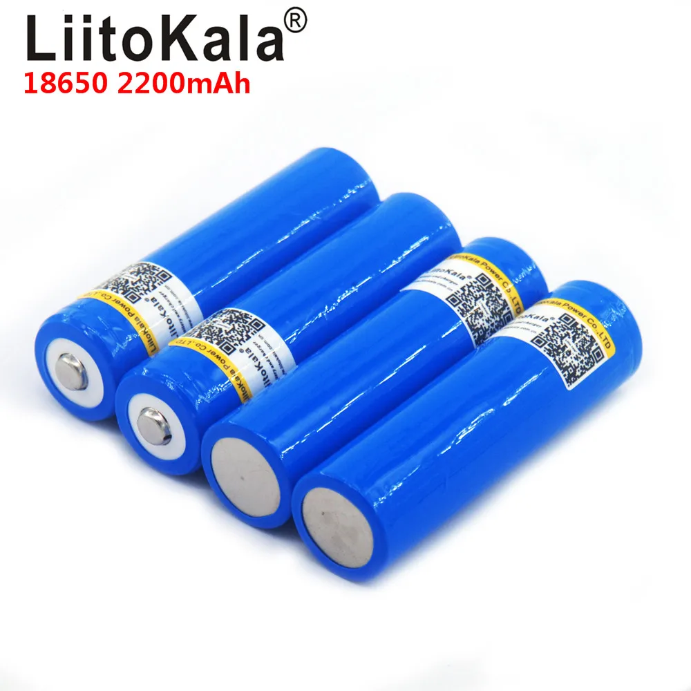 

LiitoKala 18650 3.7V 2200mA Rechargeable lithium battery Light Flashlight batteries LED light battery + Pointed