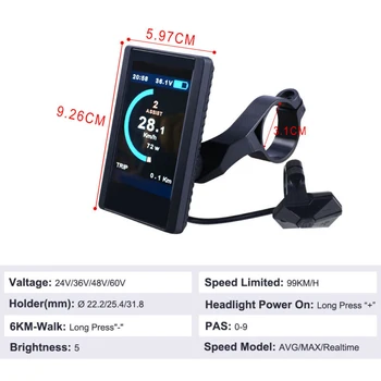 

Digital Display Screen For BAFANG G340 BBS01B-02B-03B BBSHD Bike Center Monitor