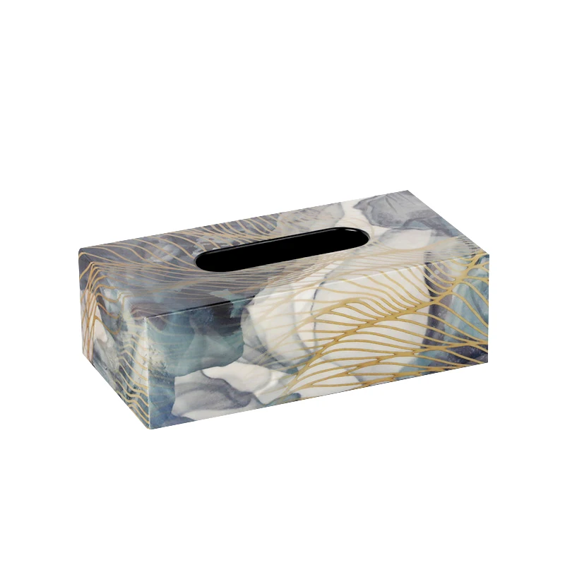 

Wooden Tissue Box Mediterranean Luxurious Retro Paper Napkin Tray Pudelko Na Chusteczki Home Decoration Accessories 50ZJH21