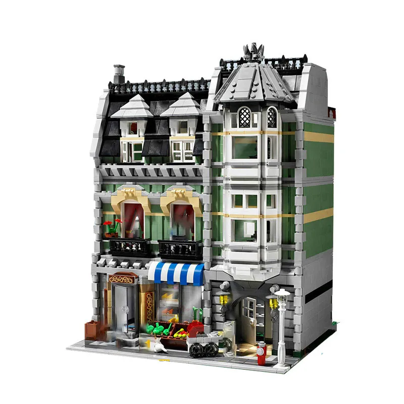 IN STOCK street view series model sets Green Grocer building blocks compatible with 10185