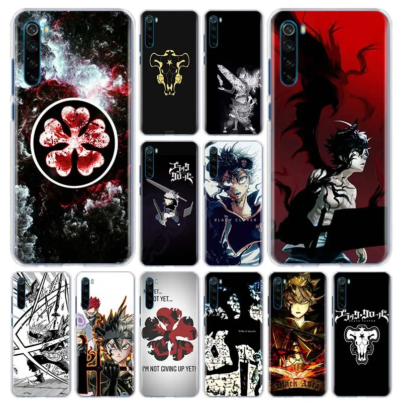 Жесткий чехол-накладка для Xiaomi Redmi Note 9S 9 Pro 6 7 8 8T 6A 7A 8A 9A 9C K20 K30 5G с рисунком черного