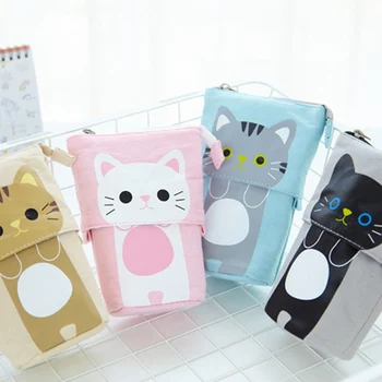 

Pencil Case Retractable Estuche Pencilcase Kawaii Canvas Estojo Escolar for Girls Kids Children School Supplies Cute Pencil Case