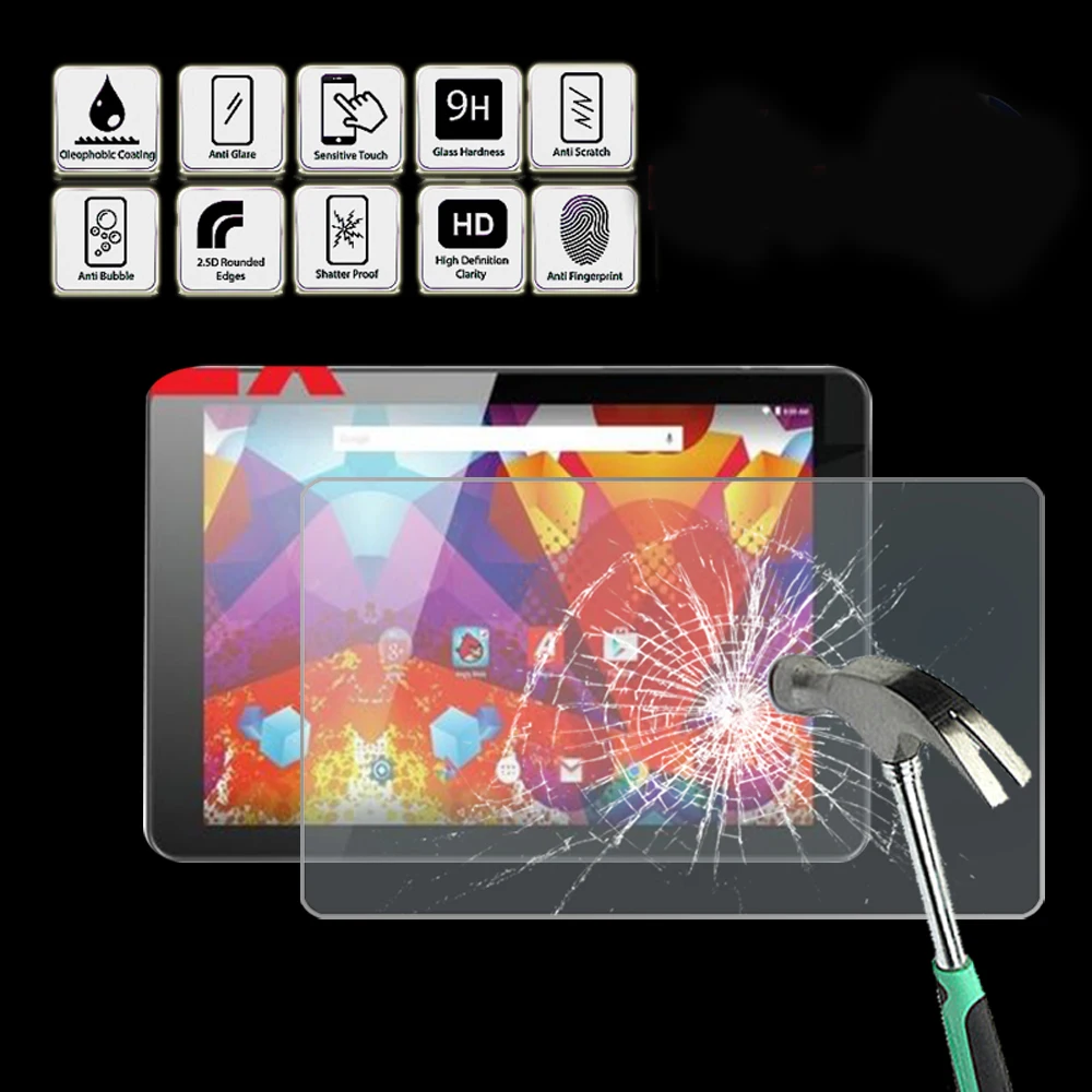 

Tablet Tempered Glass Screen Protector Cover for Fusion5 104 10.1" - Anti Fingerprint Screen Film Protector Guard Cover