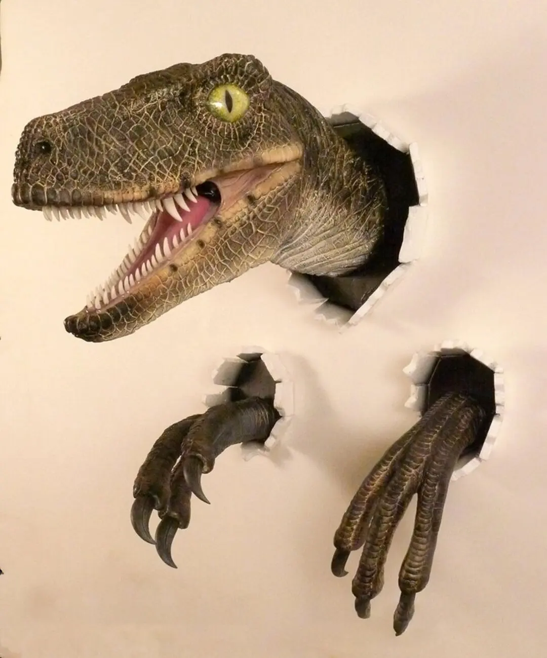 

1Set Dinosaur Dinossauro Toys Bedroom Decor Halloween Decoration Kids Gift Veloci Raptor Latex Foam Birthday Party Action Figure