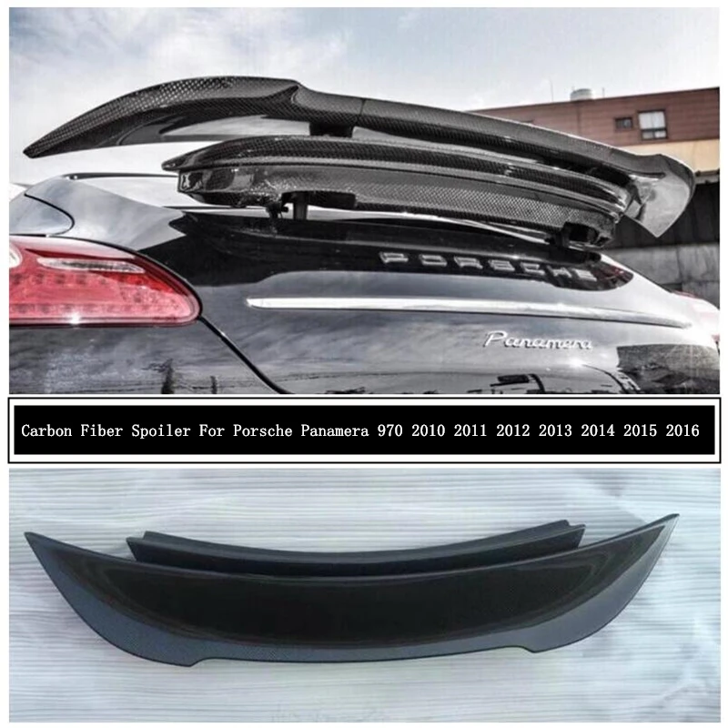 High Quality Carbon Fiber Spoiler For Porsche Panamera 970 2010 2011 2012 2013 2014 2015 2016 Wing Lip Spoilers Car Accessories |