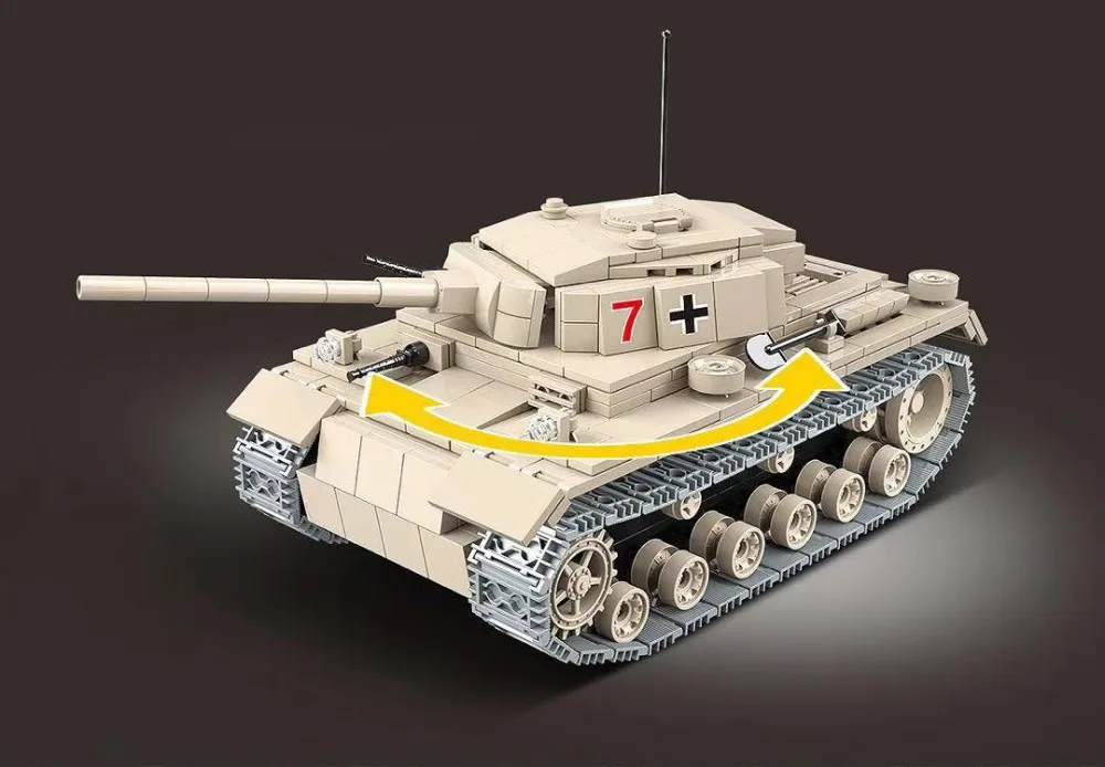 Мировая война Германия панзеркампфваген III moc batisbricks строительный блок ww2 армейские силы фигурки собрать Модель Кирпичи Игрушки