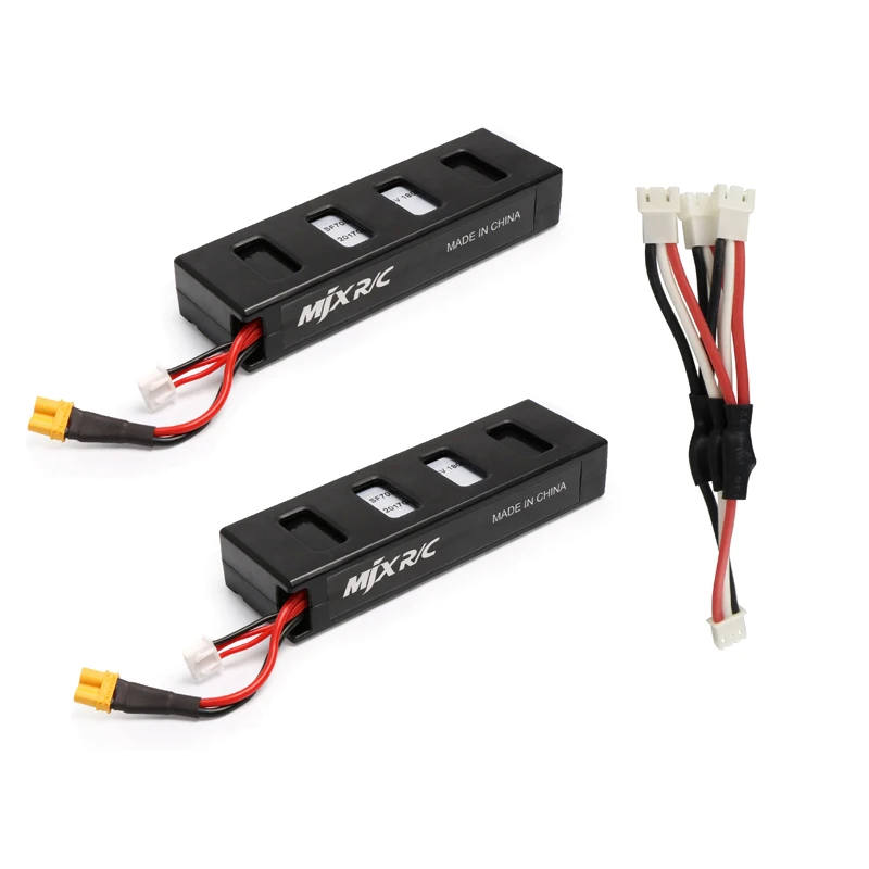 Set2 2B Cable MJX B3 RC Дрон батарея 7,4 V 1800 mAh 25C Li-po батарея для MJX Bugs3 B3 квадракоптер с дистанционным управлением Дрон запасные части батареи - Цвет: Set2 2B Cable
