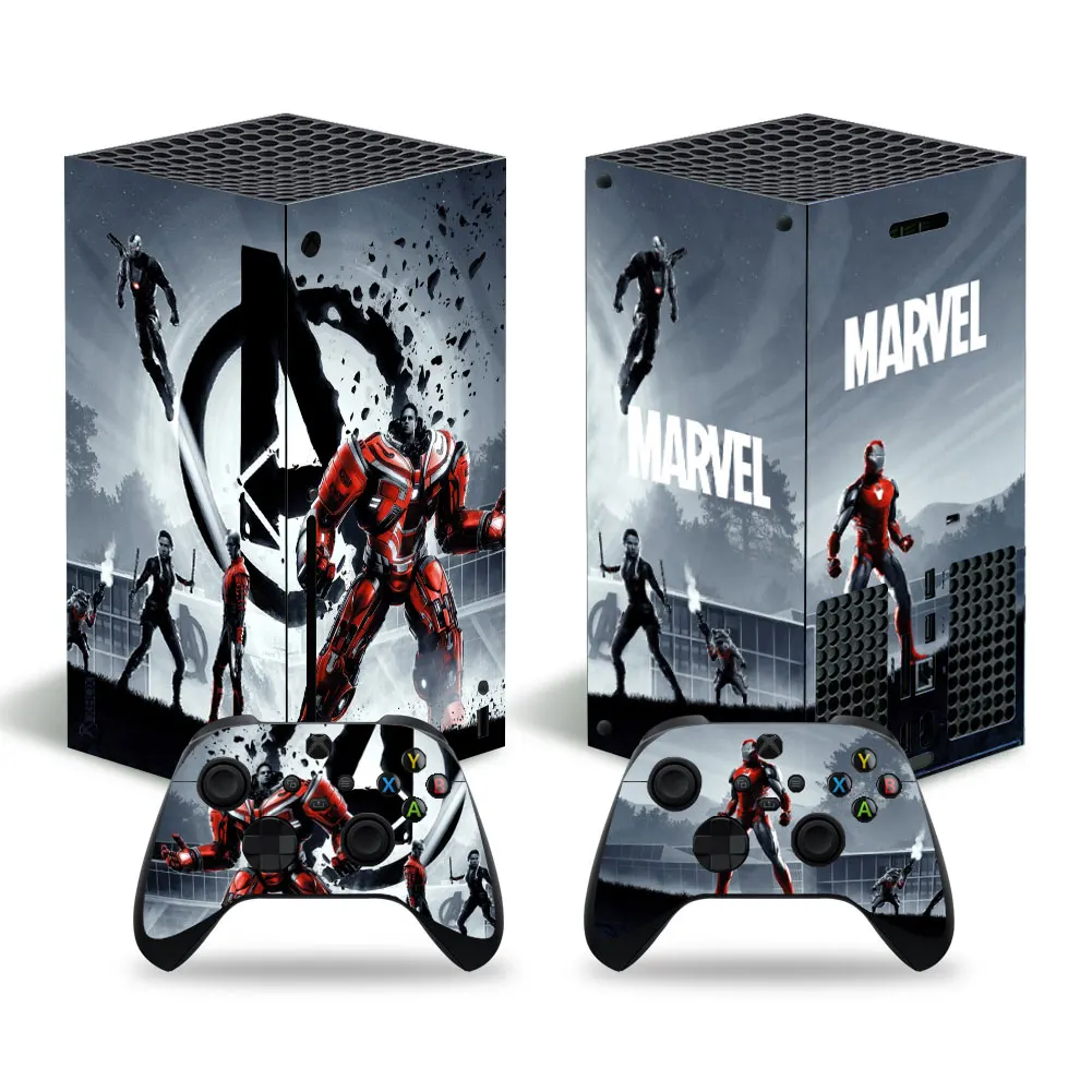 2021 Marvel Iron Man Skin Sticker Decal Cover for Xbox Series X Console and 2 Controllers Xbox Series X Skin Sticker Vinyl 