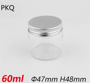 

60ml Cosmetic Jar Empty Plastic Bottle Packing PET Cosmetics Containers Clear Container High Quality Plastic Storage Cans 40pcs