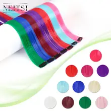 Neitsi 20 ''2 шт./упак. синтетический длинный одинарный зажим Ins one piece# T1557 цвет Омбре прямые пряди женские волосы для наращивания