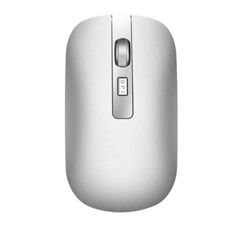 

HXSJ M50 Dual Mode Wireless Mouse 2.4G Wireless Mouse BT Mouse Mute Office Mouse with Adjustable DPI for PC Laptop Silver