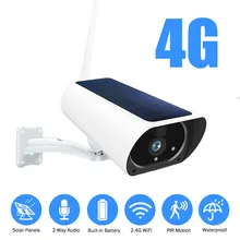 4G LTE камера Солнечная наружная 1080P HD Беспроводная 3g sim-карта камера видеонаблюдения Встроенная перезаряжаемая батарея