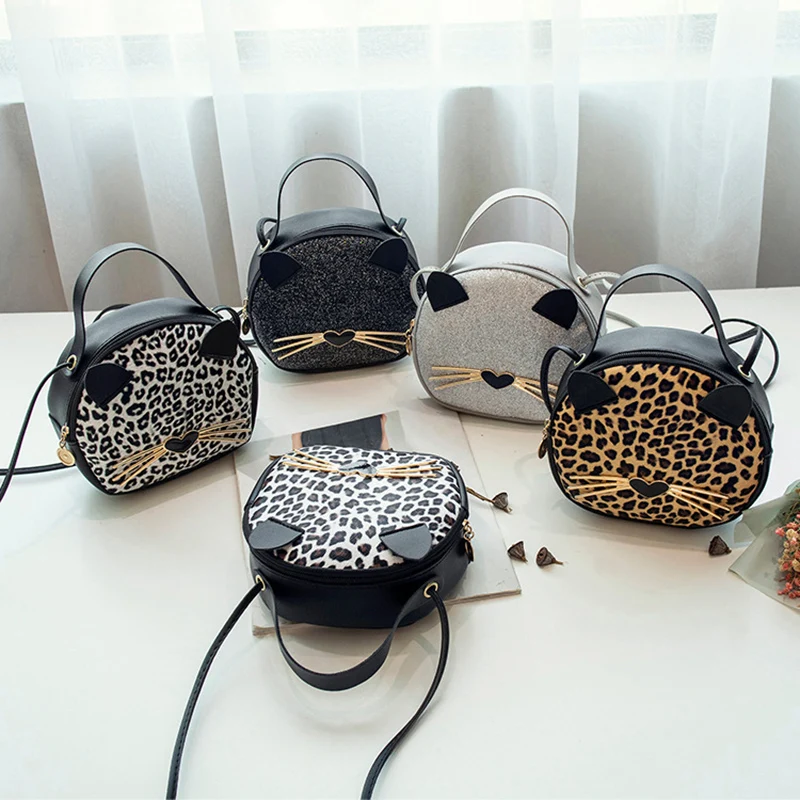 Women Leopard Mini Bag Female Cat Purse Women Handbag 2020 Luxury Cute Small Shoulder Bag Bolsa Feminina KYIDER