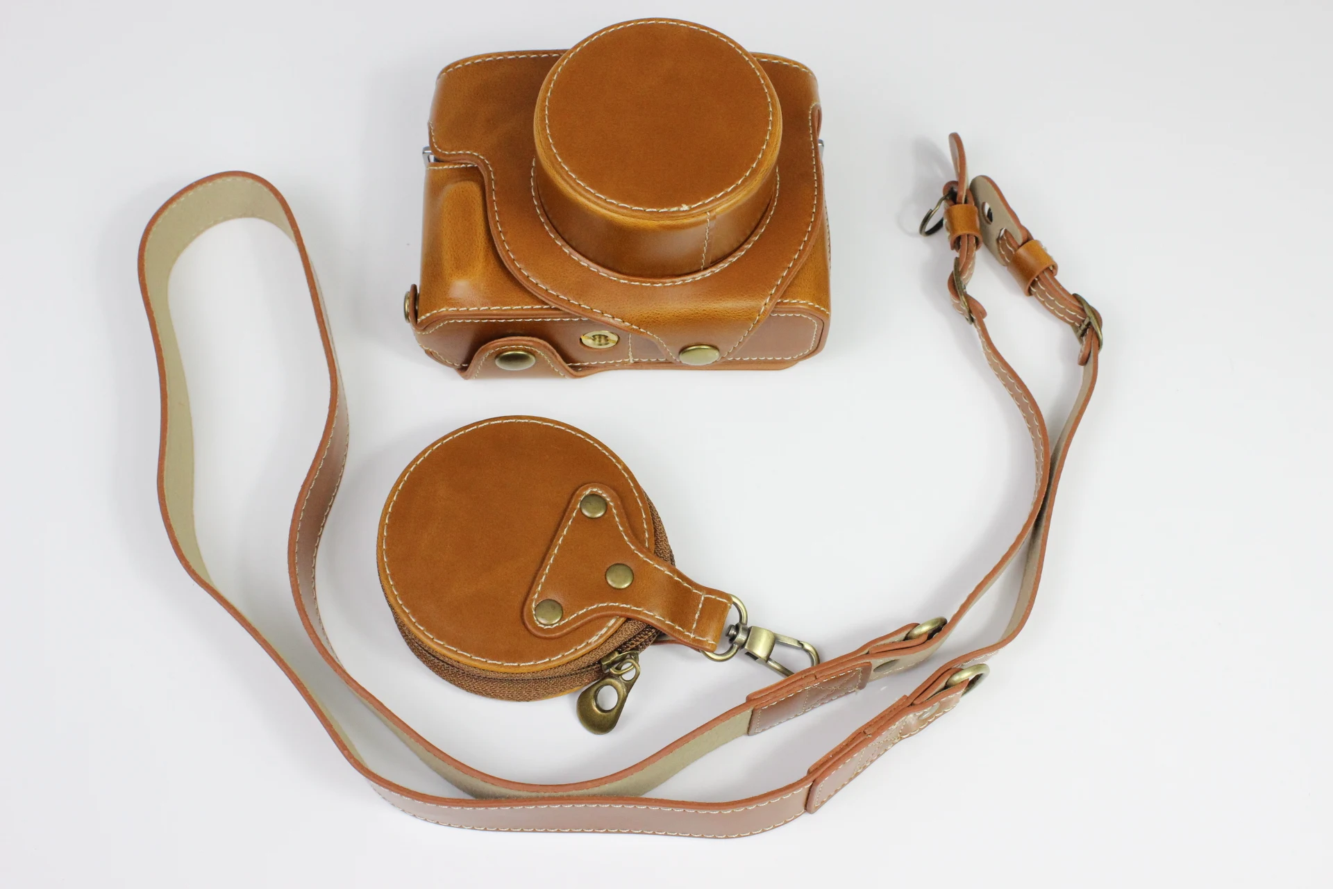 Copertura Della Borsa Della Custodia Della Fotocamera In Pelle Pu Con Cinturino Per Fujifilm X-E4 Fuji Xe4 27Mm, Obiettivo Fm2.8Mm