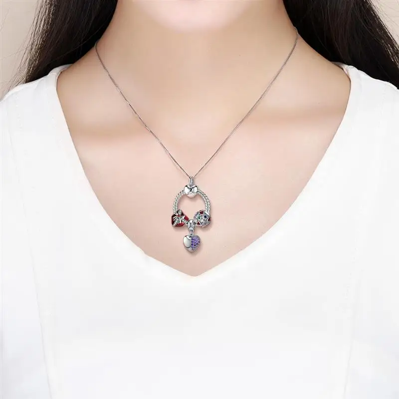 Jiayiqi, круглые подвески, 925 пробы, Серебряный кулон, сделай сам, Женское Ожерелье, изготовление серебра 925, ювелирное изделие, колье ручной работы, аксессуары, подарки