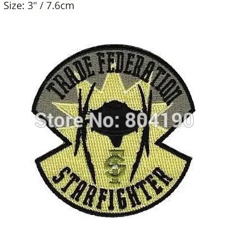 

3" Star Wars Trade Federation Starfighter Uniform TV Movie Embroidered IRON ON and SEW ON Cool Patch Badge