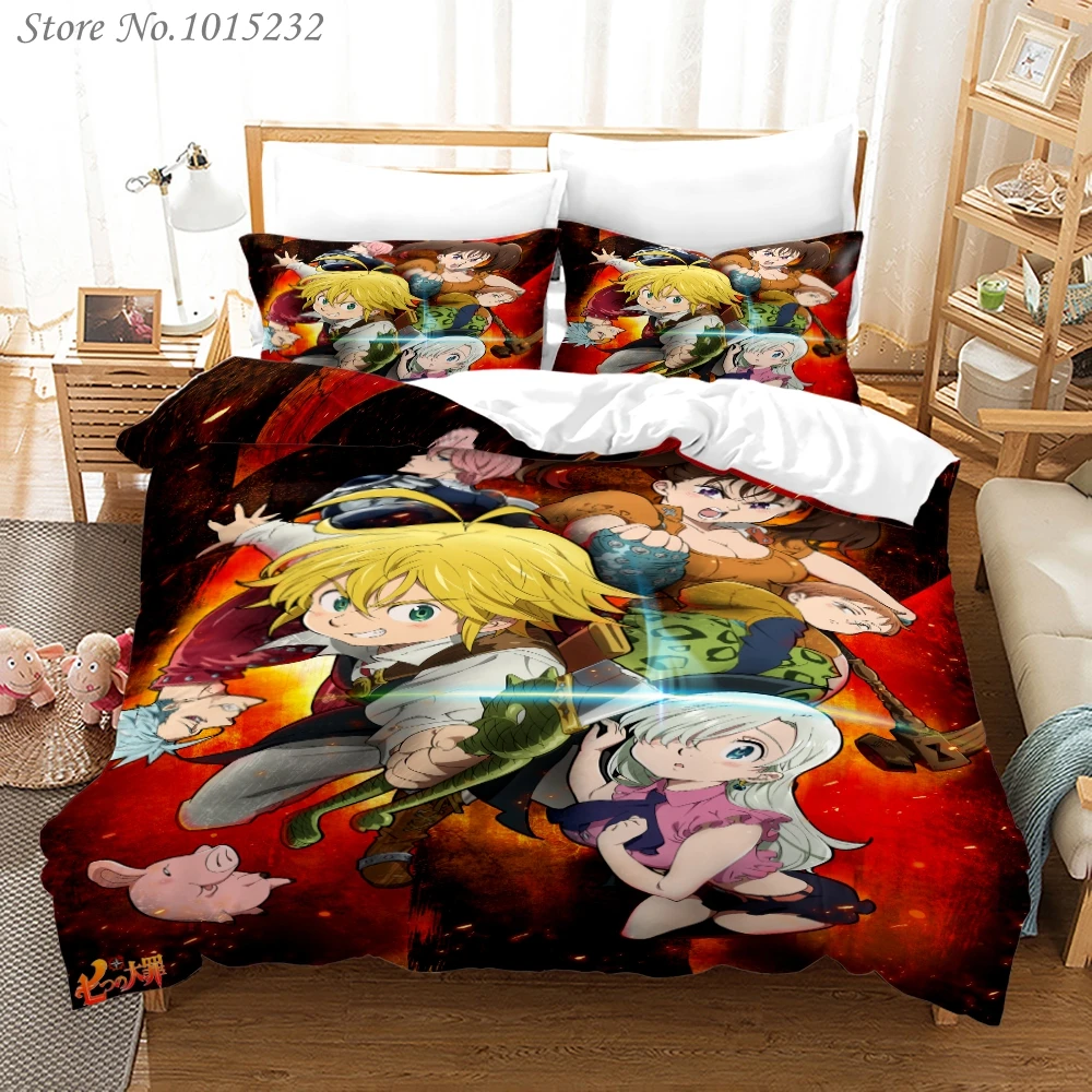 The Seven Deadly Sins 3D Printed Bedding Set Duvet Covers Pillowcases Comforter Bedding Set Bedclothes Bed Linen 02 