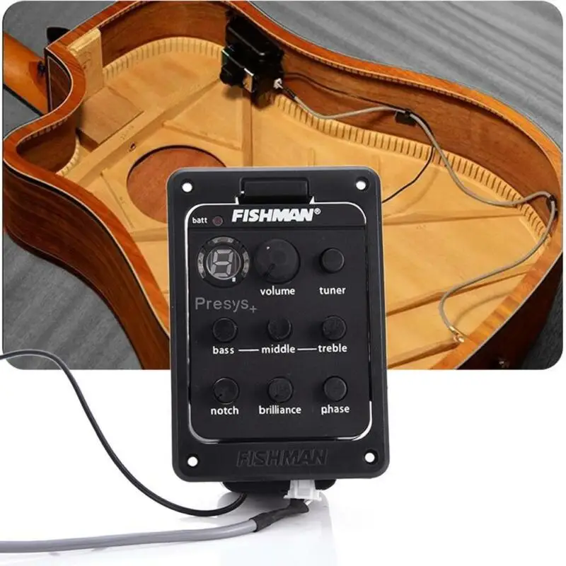Новейшая мода Fishman 201 Presys Blend Preamp Акустическая гитара EQ тюнер для гитары 201 101 ISYS GTN