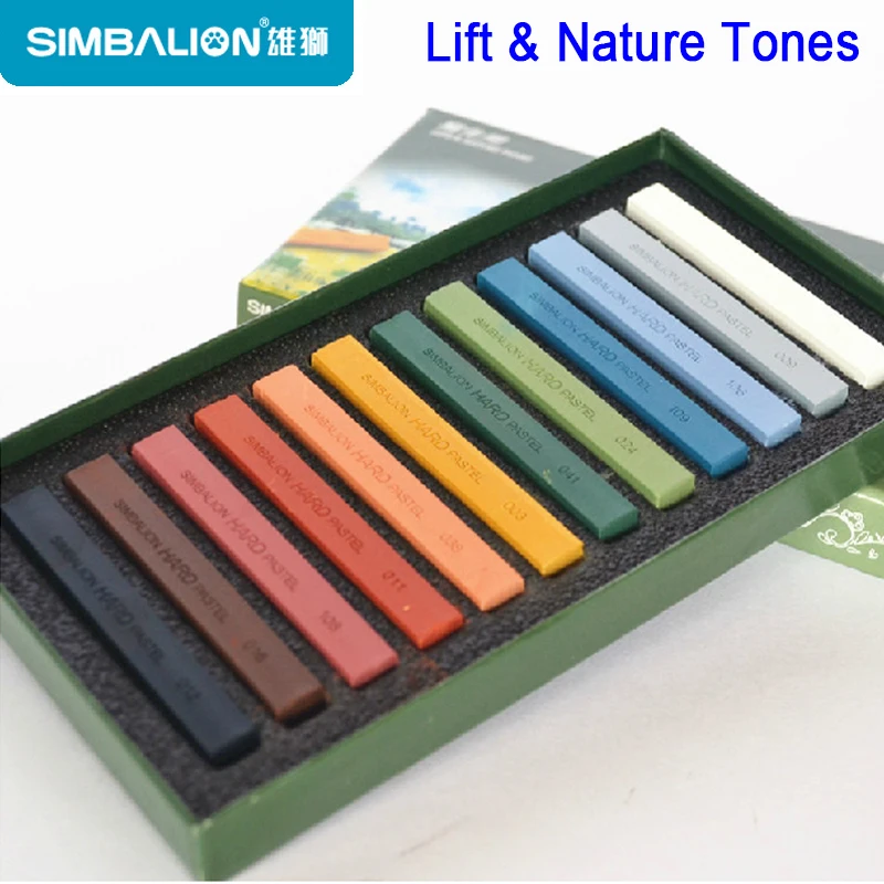 Sketch Chalk 12 Colors Gallery Soft Pastel Colored Fluorescent/Life & Nature tones Drawing Supplies