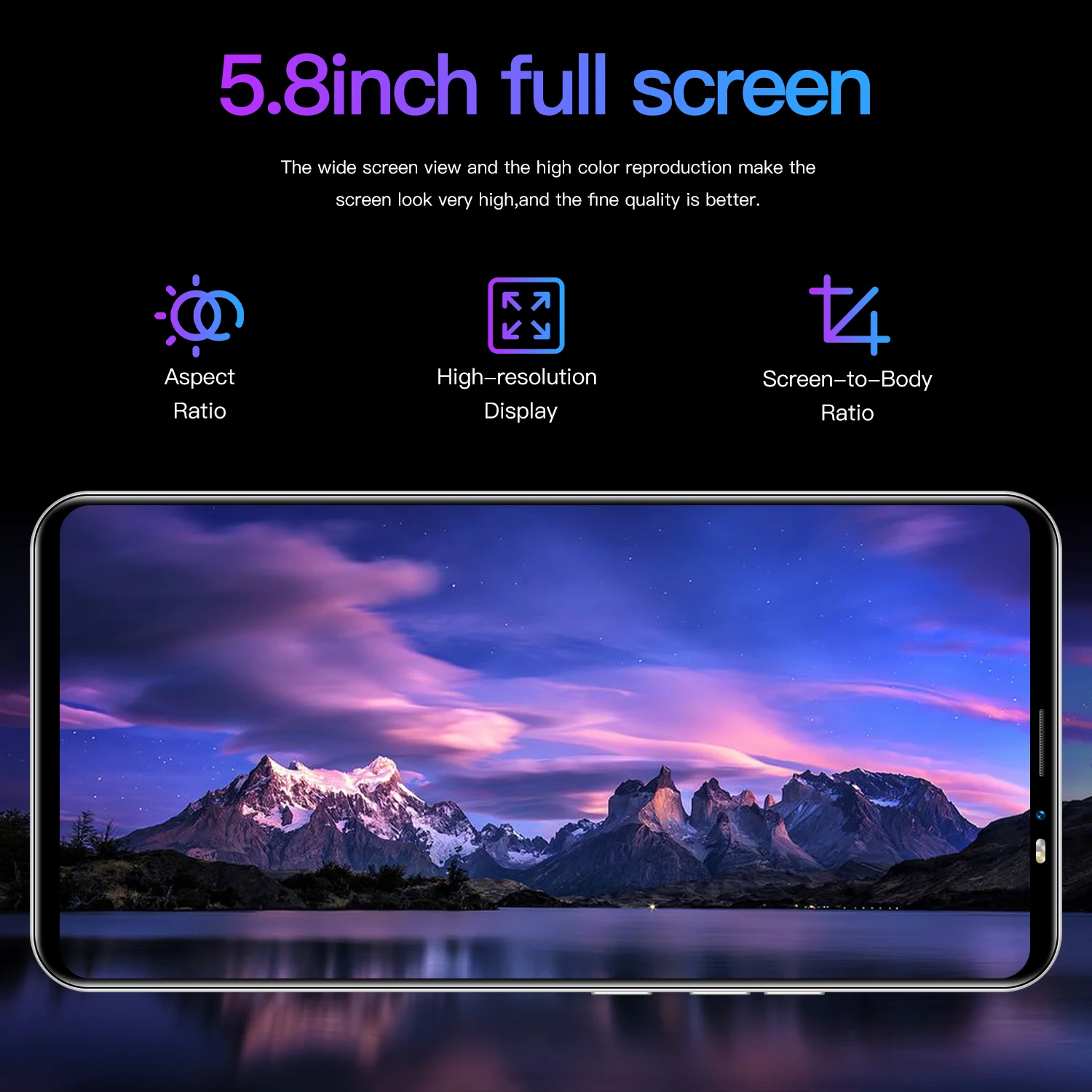 Global Version P48Pro 8 Core Cheap Smart Phone 5.8 Inch 4+64GB 6+128GB Andriod Mobile Phone Face ID 13+18MP Cell Phones Celular
