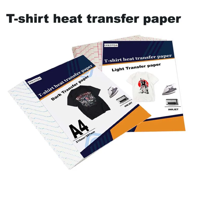 Inkjet Heat Transfer Sublimation Printing Paper T-Shirt Light dark black Fabric  Transfer Paper for Cotton Garment Thermal Paper - AliExpress