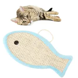 В форме рыбы Сизаль кошка котенок царапина доска коврик висячий скребок кровать коврик забота о когтях игрушка для Питомца Кошка обучение