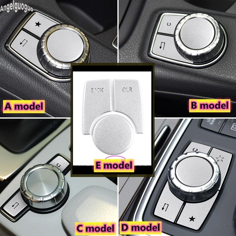 Protection For Mercedes Benz W176 W246 W204 W212 C117 X156 A B C E class CLA ML GL GLK series Car Multimedia knob button sticker