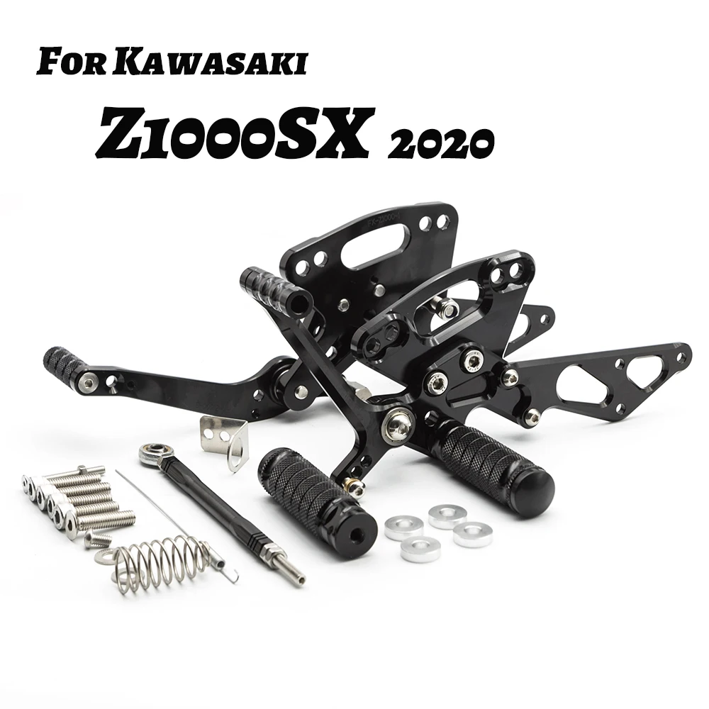 

For Kawasaki Z1000SX Z 1000 Z1000 SX 1000SX 2020 CNC Quick Shifter Rearset Footpeg Footrest Adjustable Foot Peg Pedal Pegs Rear