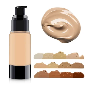 

P1 Liquid Foundation Can Private Label Custom Logo If Meet Minimum Wholesale Cosmetics Oil Control Concealer Moisturizing Cream