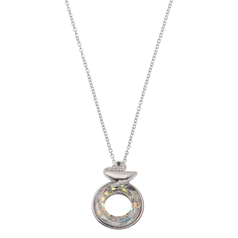 DE00085 0780 ONYSS Кристалл от Swarovski Лебедь ожерелье Элегантный петля кристалл кулон на