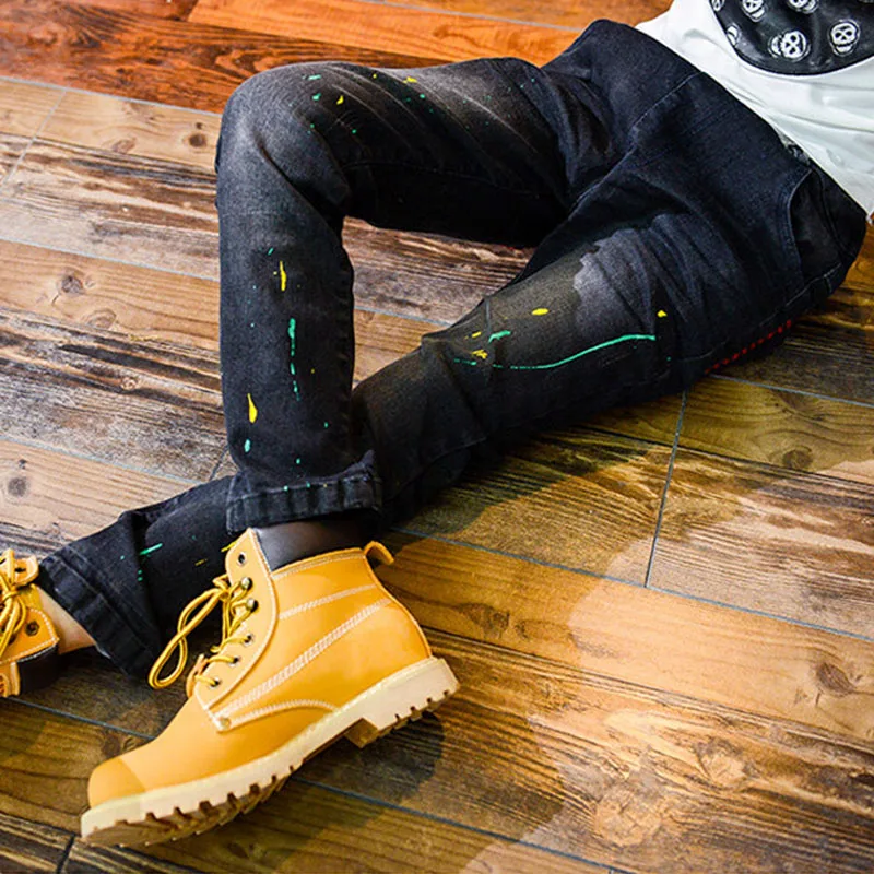 Джинсы для мальчиков с эластичным поясом|Джинсы| |