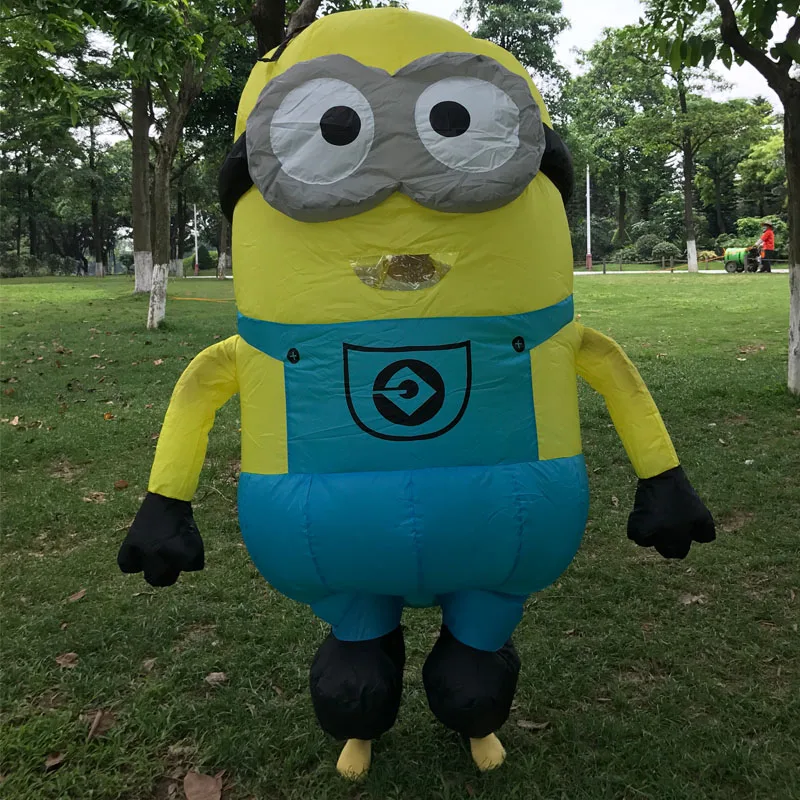 Cosplay Party Inflatable Adult Minion Costume Halloween Despicable Me christmas Mascot Men Women Fancy Dress Cloths Jumpsuit (3)