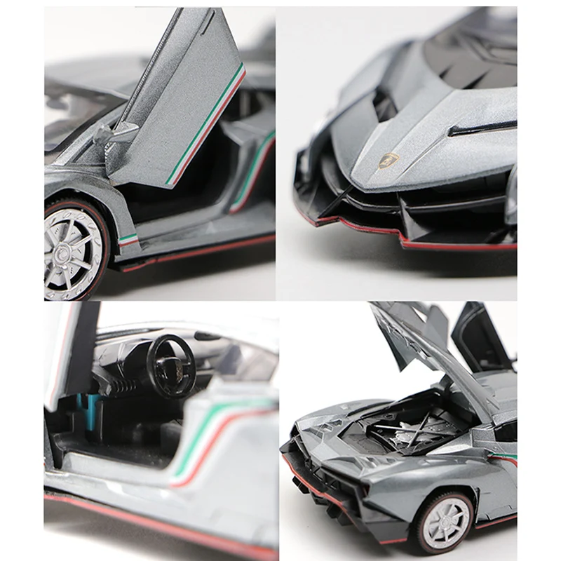 1:32 Масштаб Lamborghinis Veneno сплав модель автомобиля литая модель игрушечного автомобиля высокая симитация Машинки Игрушки для детей рождественские подарки