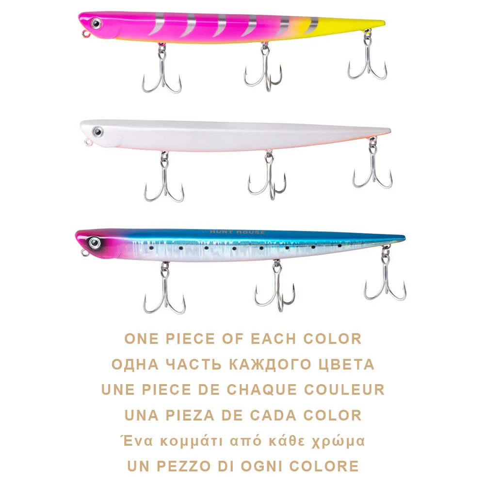 Hunthouse Тонущий Карандаш Рыболовные Приманки жесткая приманка bay ruf manic stickbait приманка длинного литья 99 мм 18,5 г 155 мм 31,5 г морской бас - Цвет: 4612