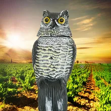 Птица Scarer Декор ветер действие Реалистичная защита двора репеллент поддельный сад вращающаяся голова пусковая Сова-приманка борьба с вредителями