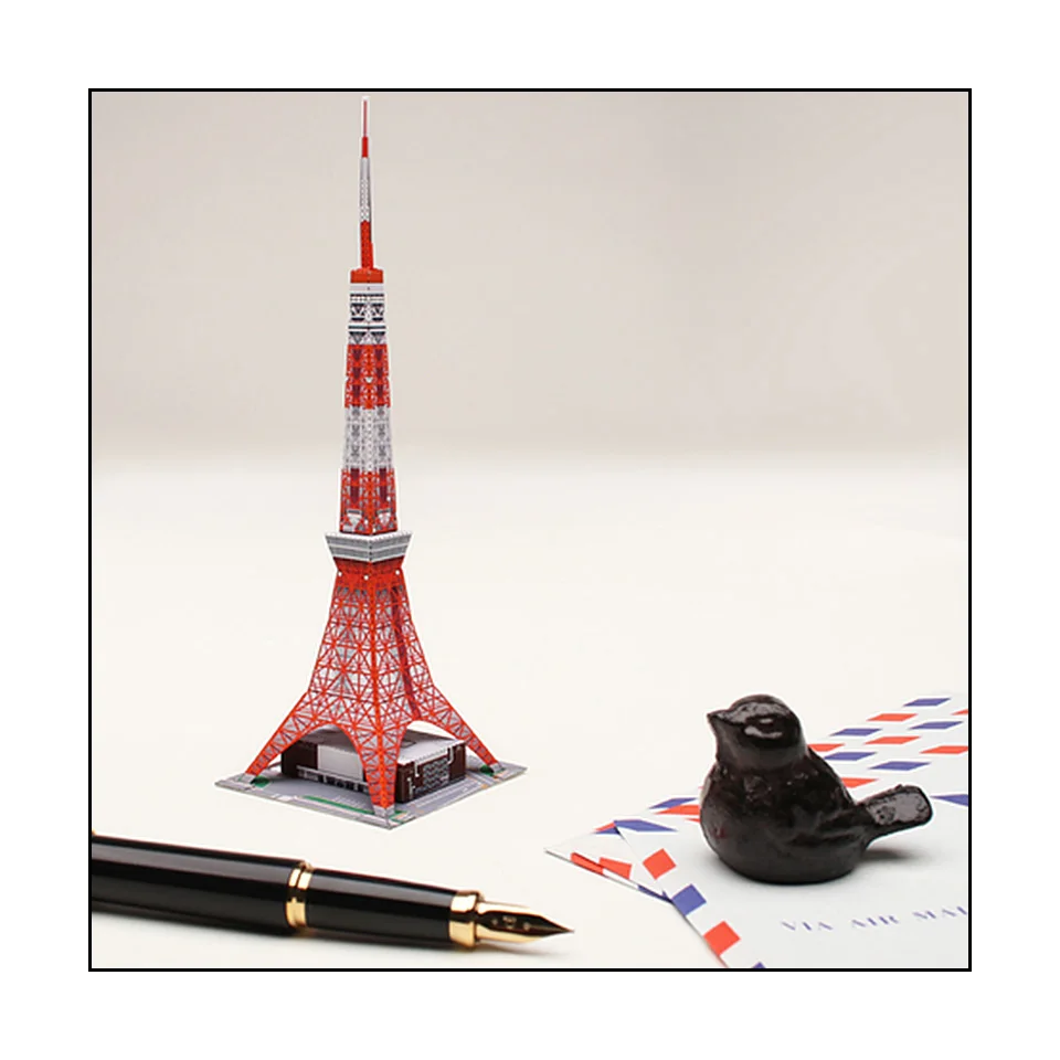 Japan Tokyo Tower Folding Mini 3d Paper Model Papercraft Diy