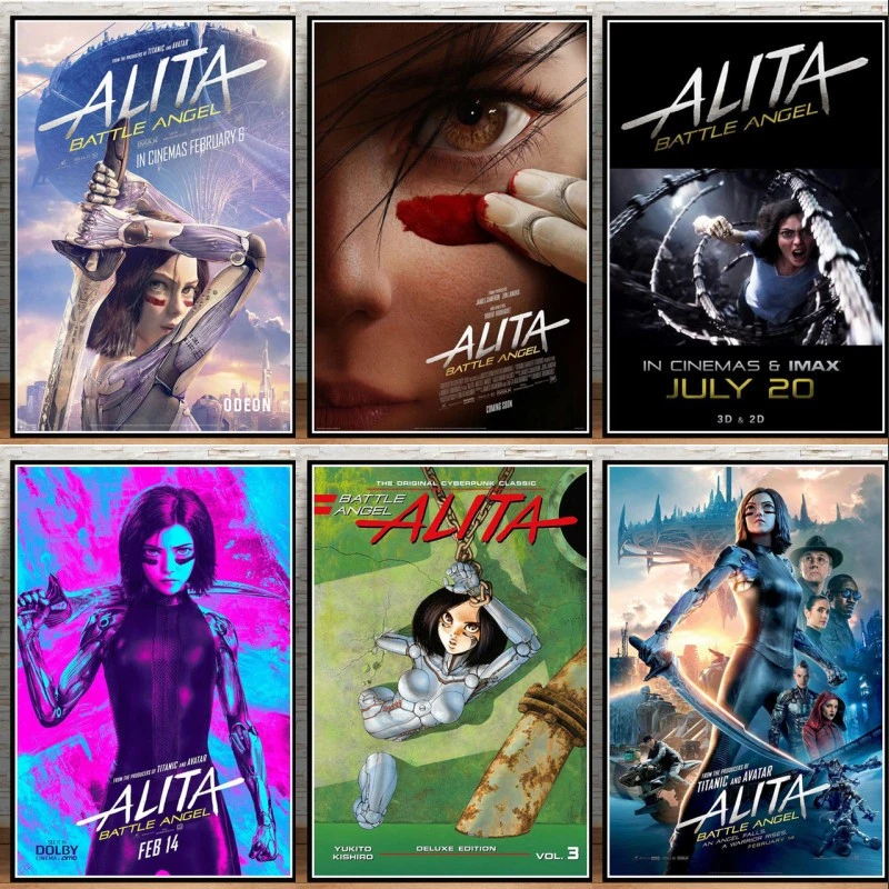 Alita Battle Angel Movie Film Game Posters And Prints Canvas Painting Wall  Pictures For Living Room Decorative Home Decor Art - Painting & Calligraphy  - AliExpress