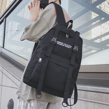 

brand Schoolbag men's fashion personality street hip hop Korean high school students shoulder bag women Joker men's backpack