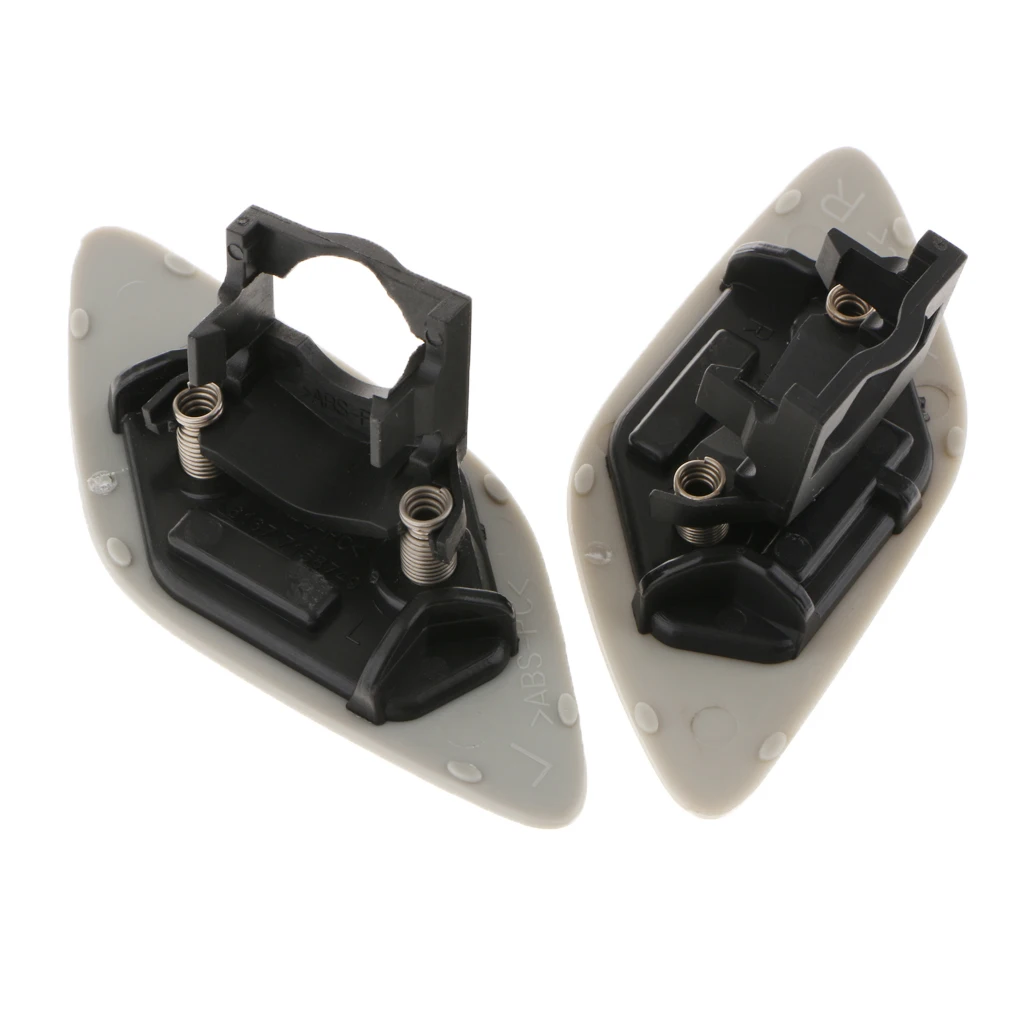 1 Pair Car Washer Nozzle Cover, Front Bumper Headlight Grommet Nozzle Primed Cap for BMW 3