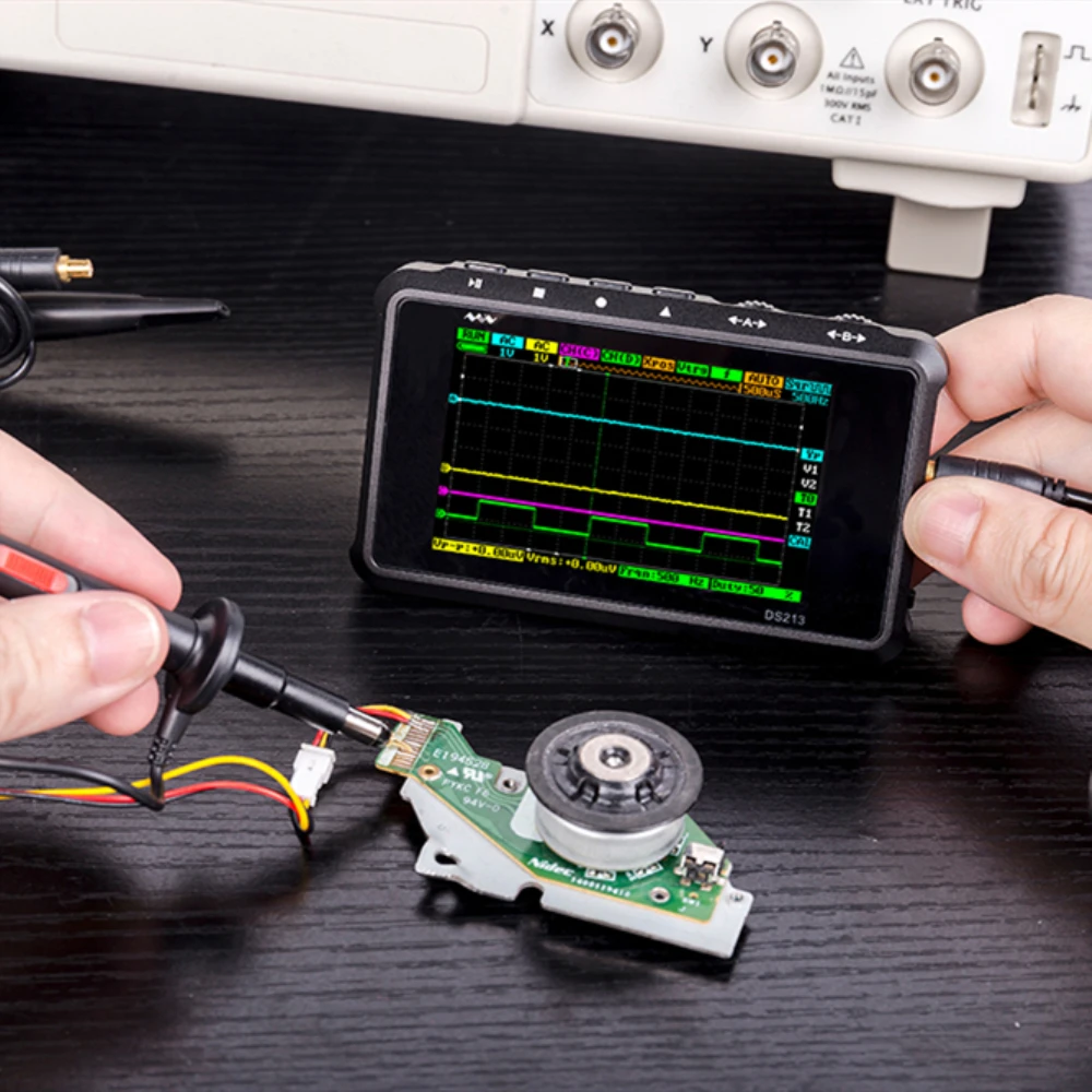 4 канальный 100 мс/с MINI Nano DSO213 DS213 Профессиональный Портативный цифровой осциллограф DSO 213 DS 213 с X1& X10 зонд