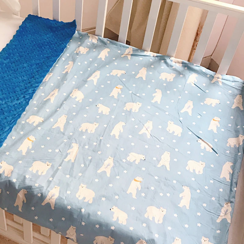 150X110cm-K Детское одеяло s пеленание бархатное одеяло новорожденное детское зимнее пеленка для сна для кормления хлопок YCZ033 - Цвет: 150X110cm-K